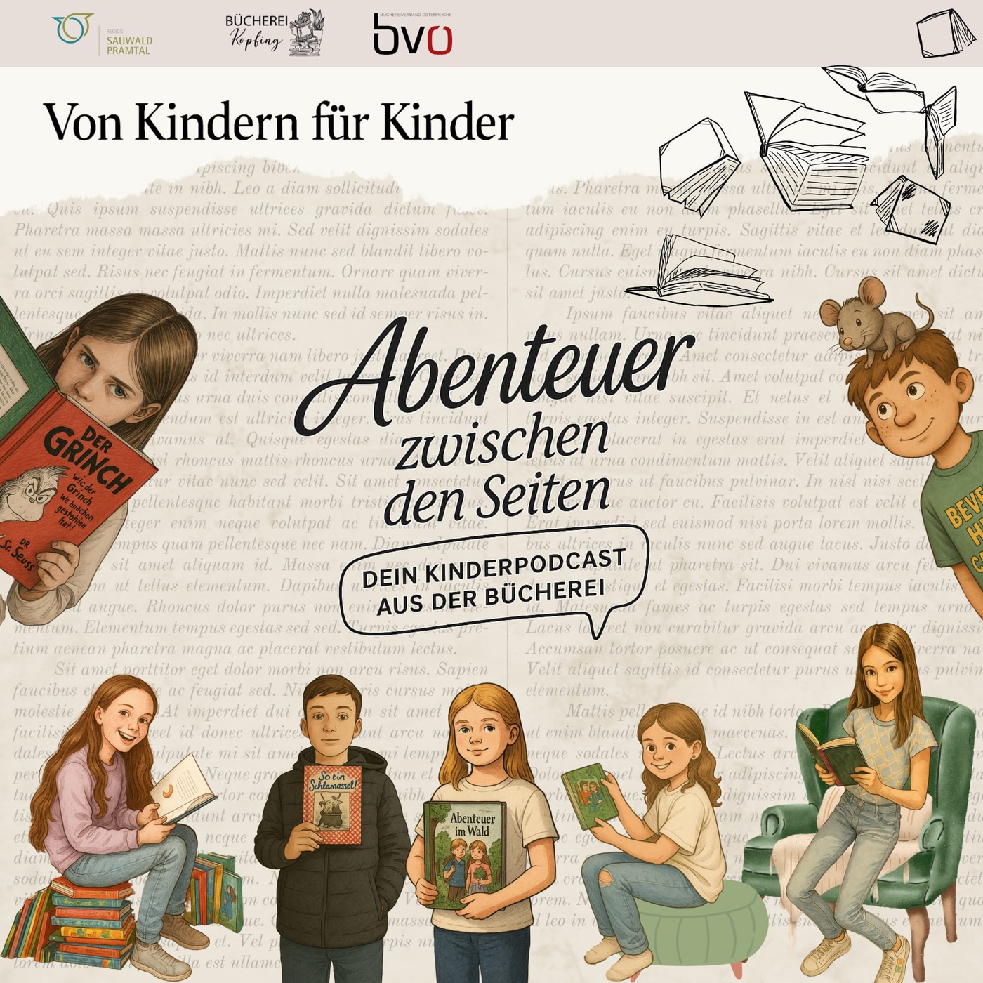 Abenteuer zwischen den Seiten, der Kinder Podcast aus der Bücherei