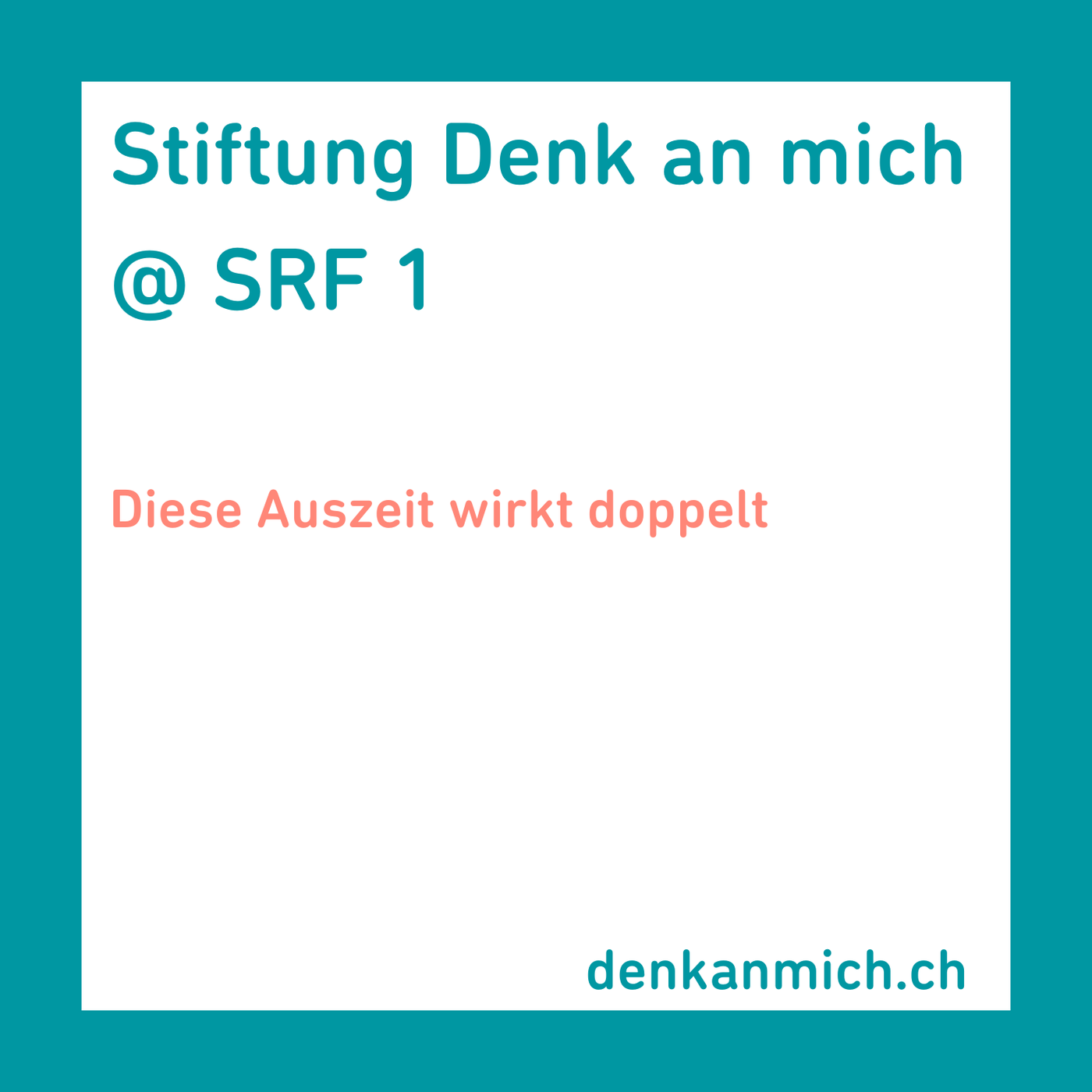 Diese Auszeit wirkt doppelt