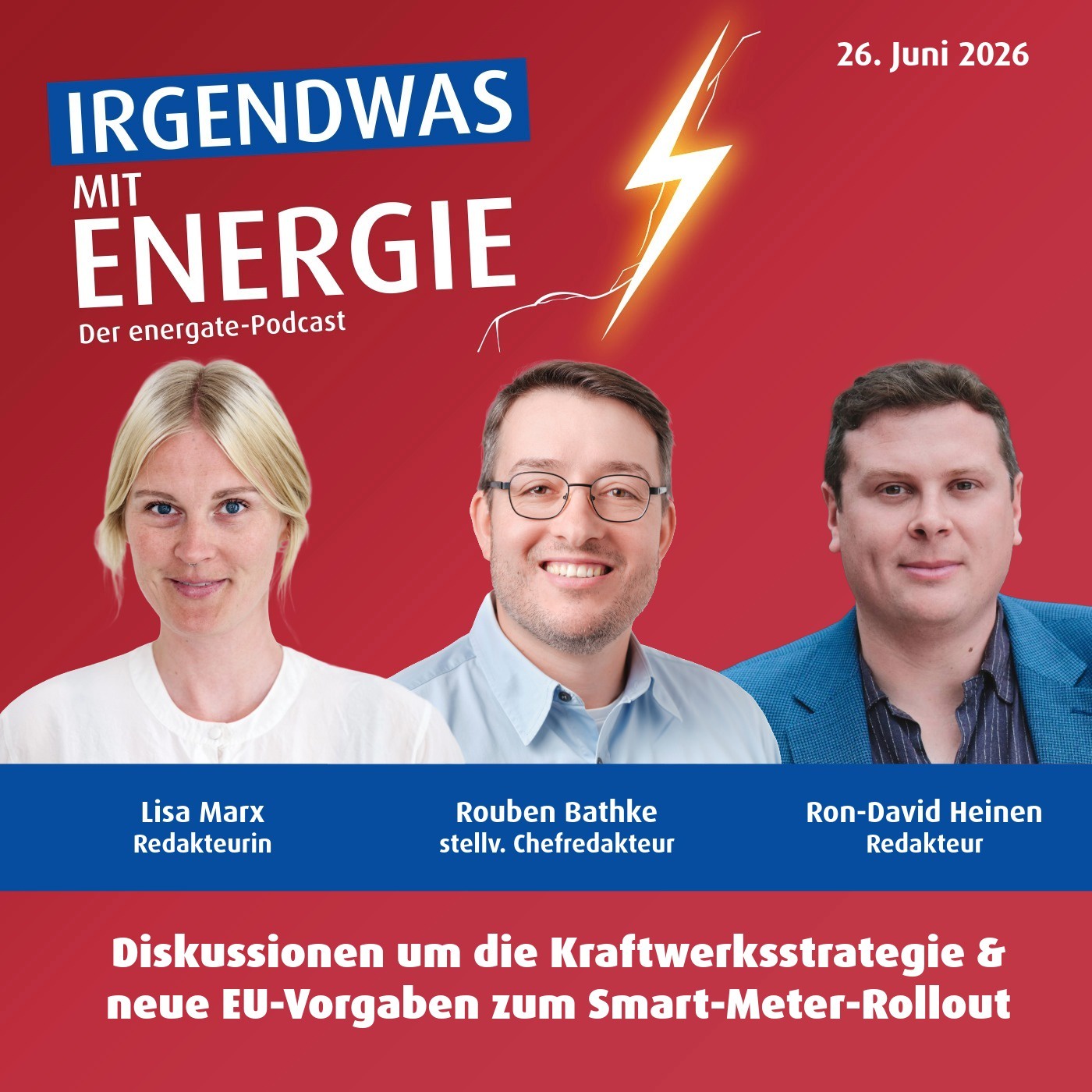 News-Update vom 26. Juni 2026 - StromVKG: Wie viel dürfen Kraftwerksbetreiber verdienen? Und: EU-Pläne für Smart Meter