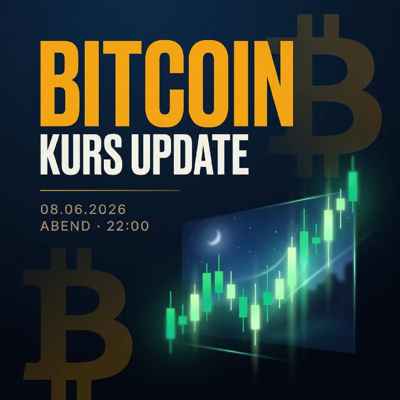 Bitcoin Kurs Abend 08.06.2026: 54.964 € (+3.26 %)