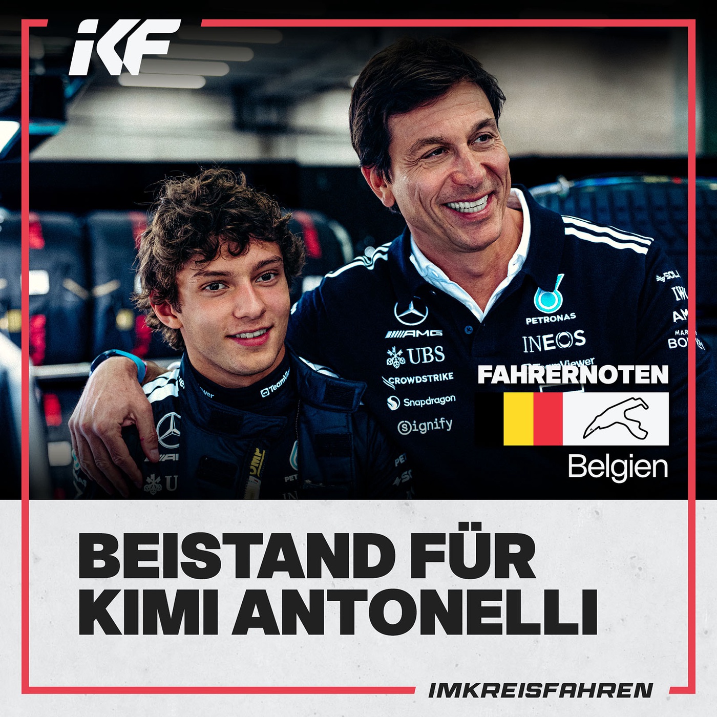 Beistand für Antonelli | Fahrernoten Belgien