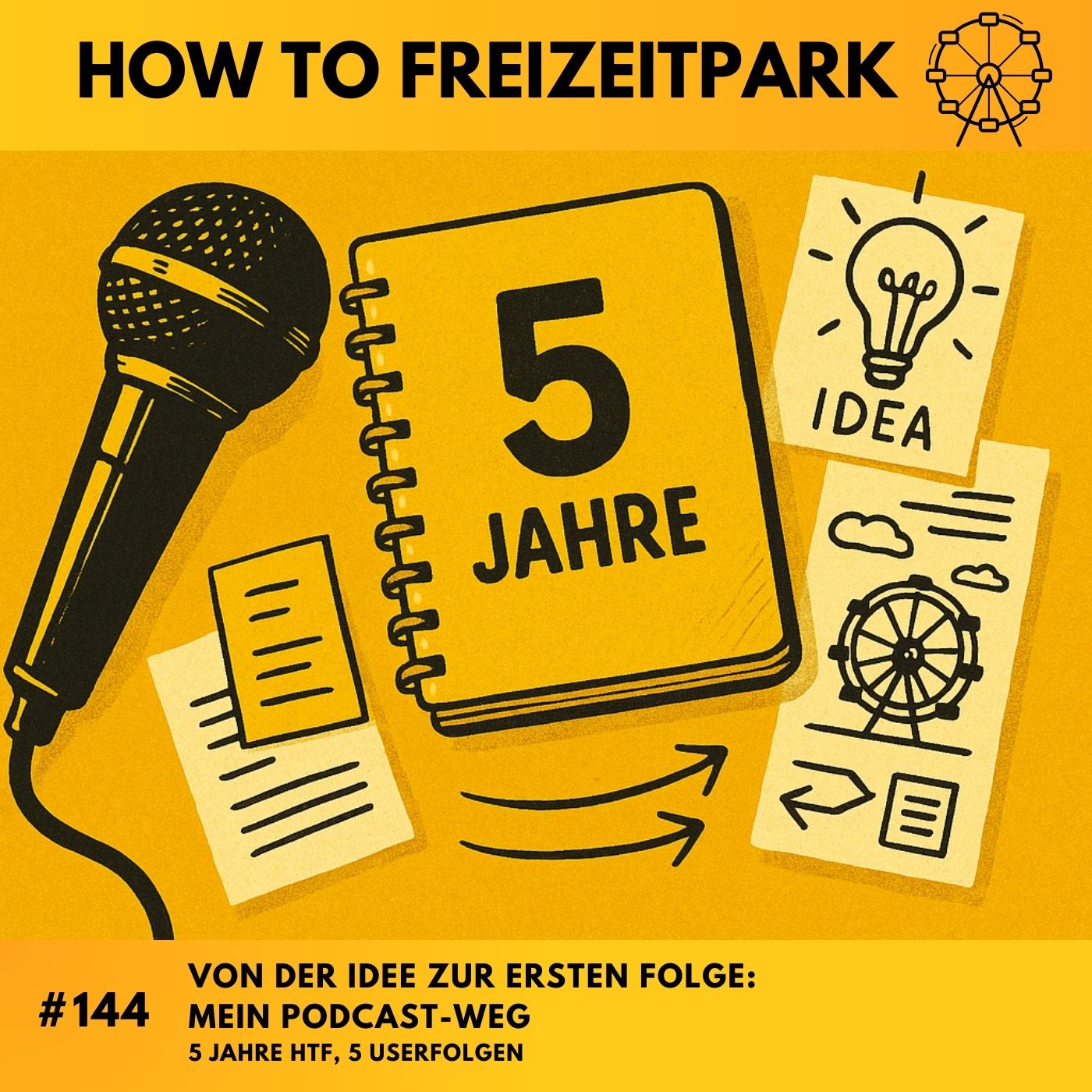 #144 - Von der Idee zur ersten Folge: Mein Podcast-Weg (5 Jahre HTF, 5 Userfolgen)