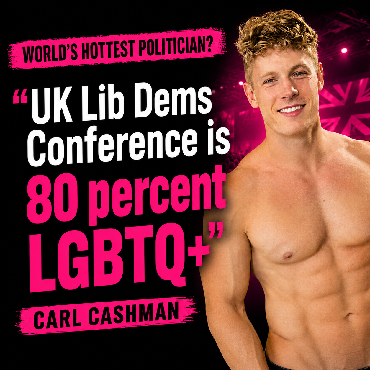 ATTITUDE COVER STAR CARL CASHMAN: 80 PERCENT OF LIB DEMS ARE GAY!