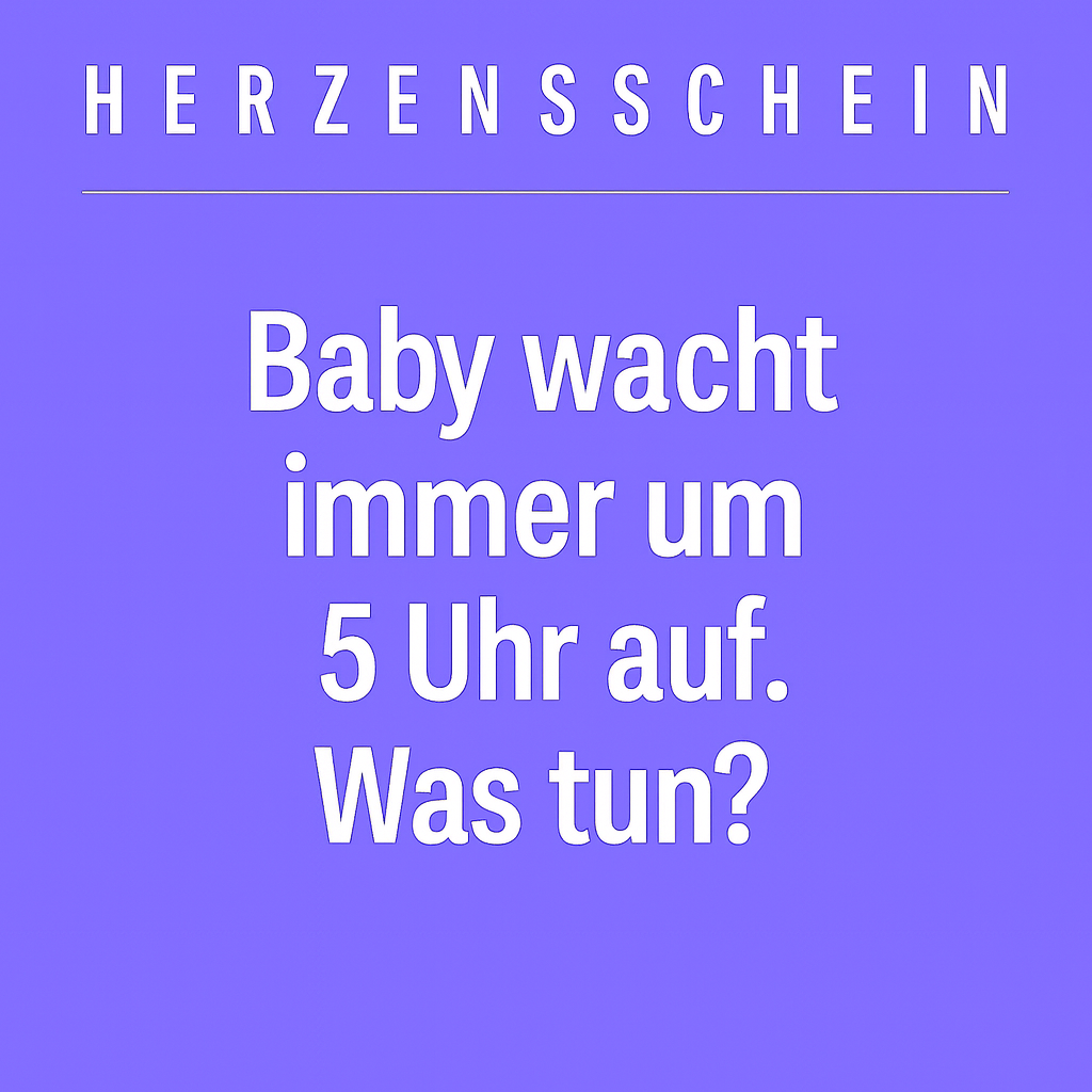 Mein Baby wacht immer um 5 Uhr auf