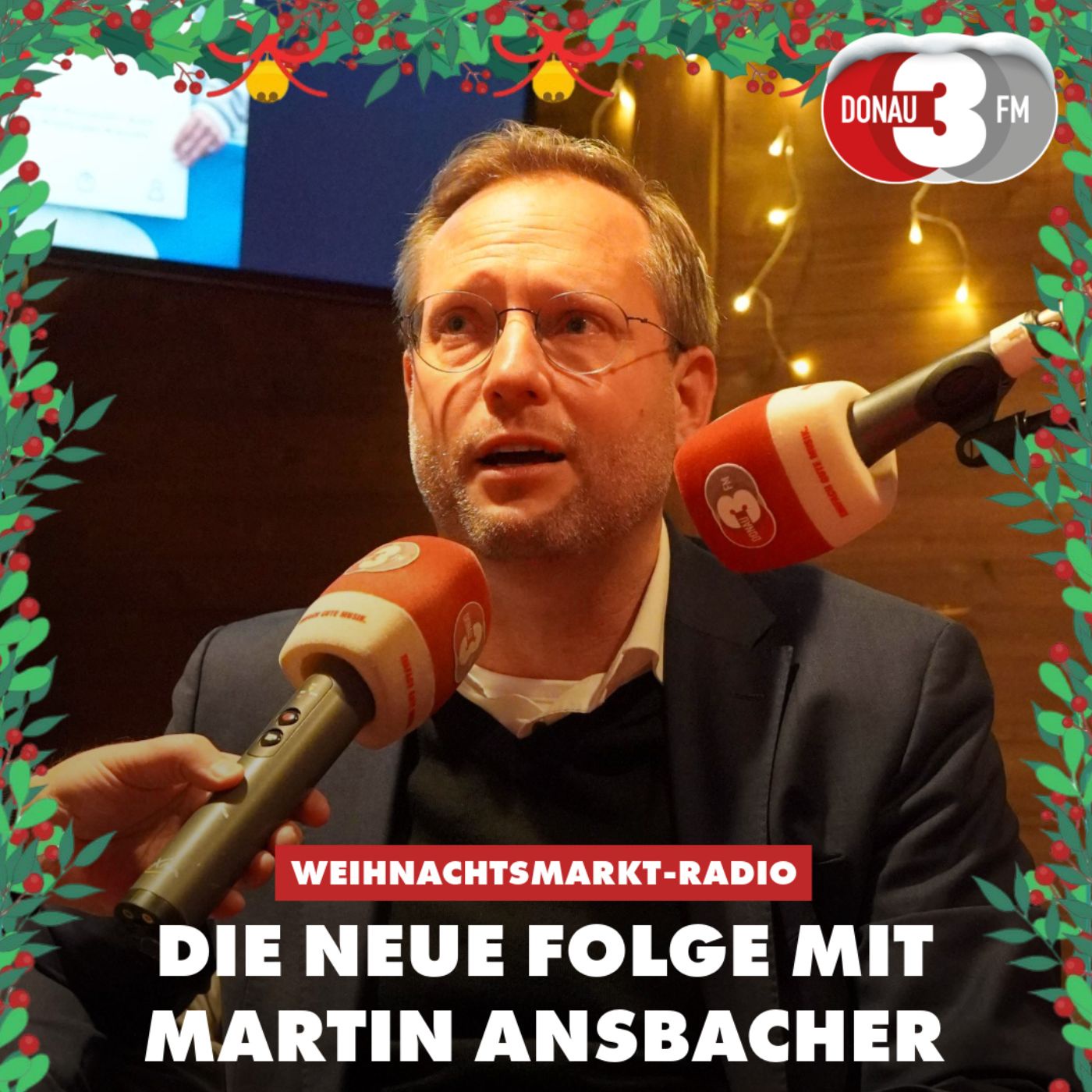 Das DONAU 3 FM Weihnachtsmarkt- Radio mit Oberbürgermeister Martin Ansbacher