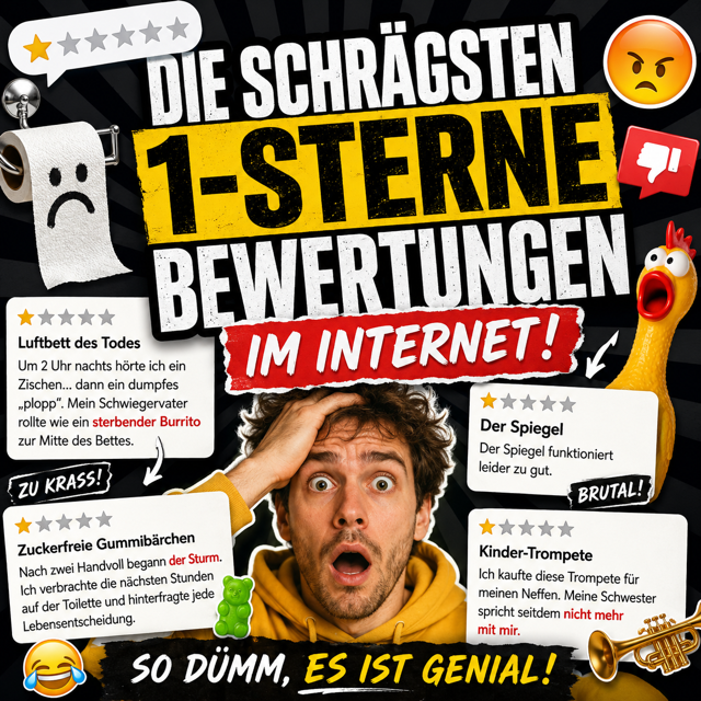 Die schrägsten 1-Stern Bewertungen im Internet