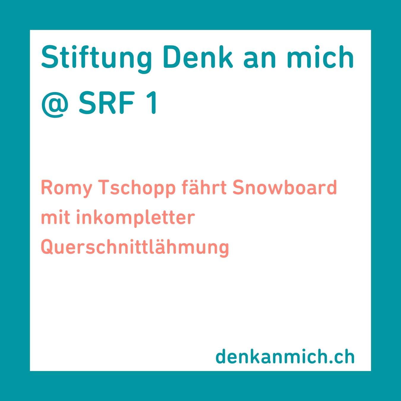 Romy Tschopp fährt Snowboard mit inkompletter Querschnittlähmung