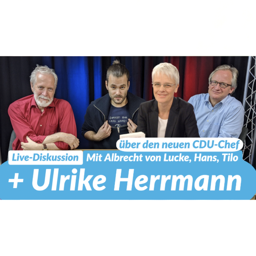 Diskussion: DER ENTSCHEIDENDE PUNKT mit Ulrike Herrmann (taz), Albrecht von Lucke, Hans & Tilo