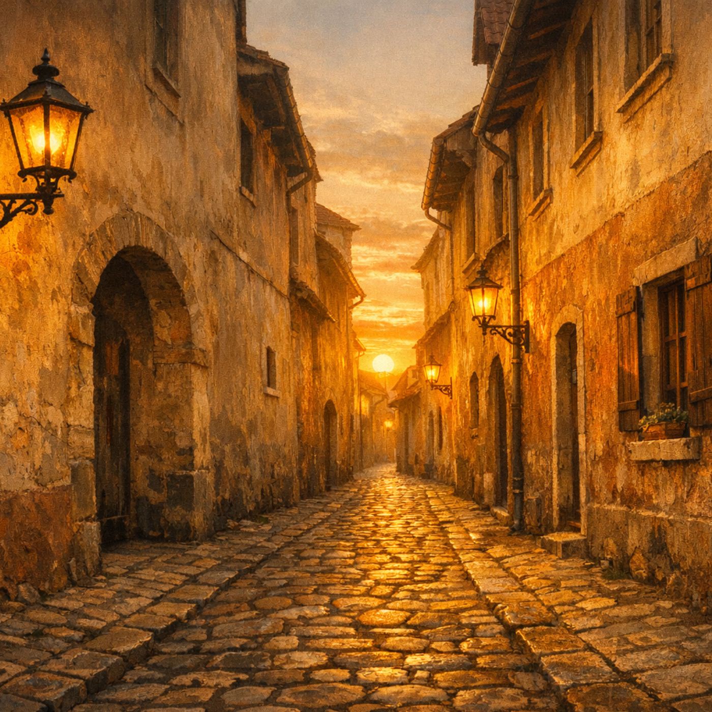 Die Gassen im Abendlicht