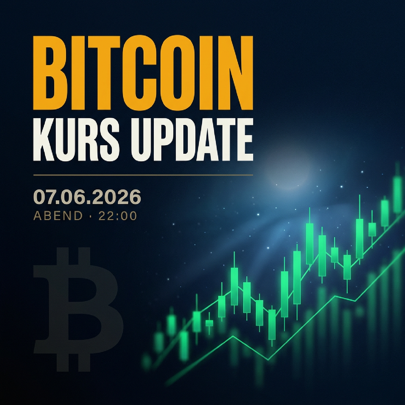 Bitcoin Kurs Abend 07.06.2026: 53.237 € (+1.24 %)