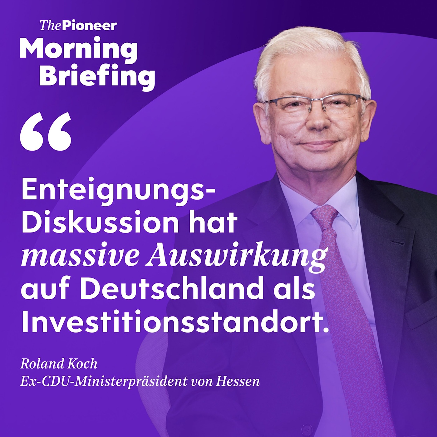Roland Koch über Dobrindts Anti-Enteignungsgesetz | Bürgergeldreform — Zwischenbilanz | Amy Winehouse