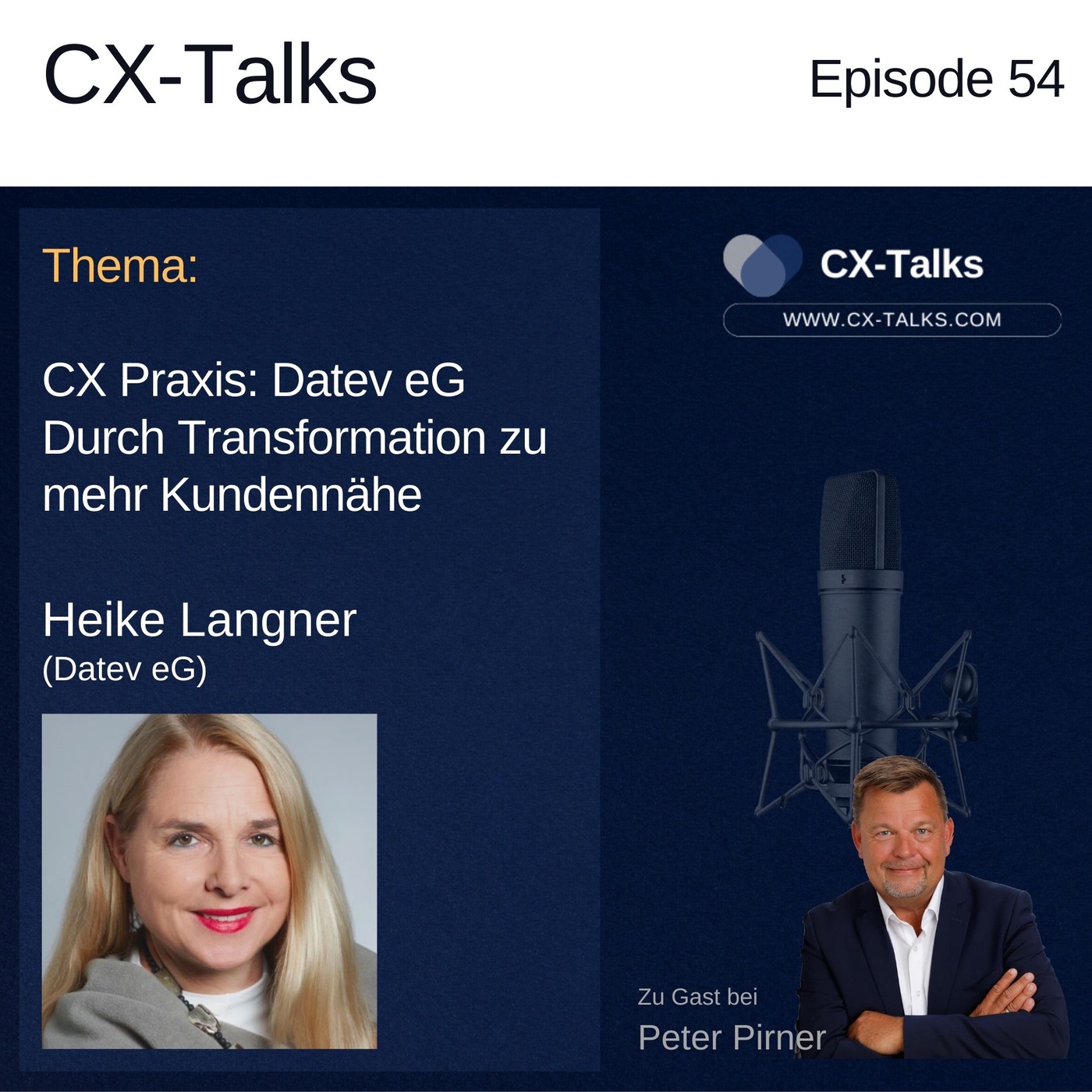#54 CX Praxis DATEV eG. Durch Transformation zu mehr Kundennähe - Heike Langner (DATEV) bei Peter Pirner