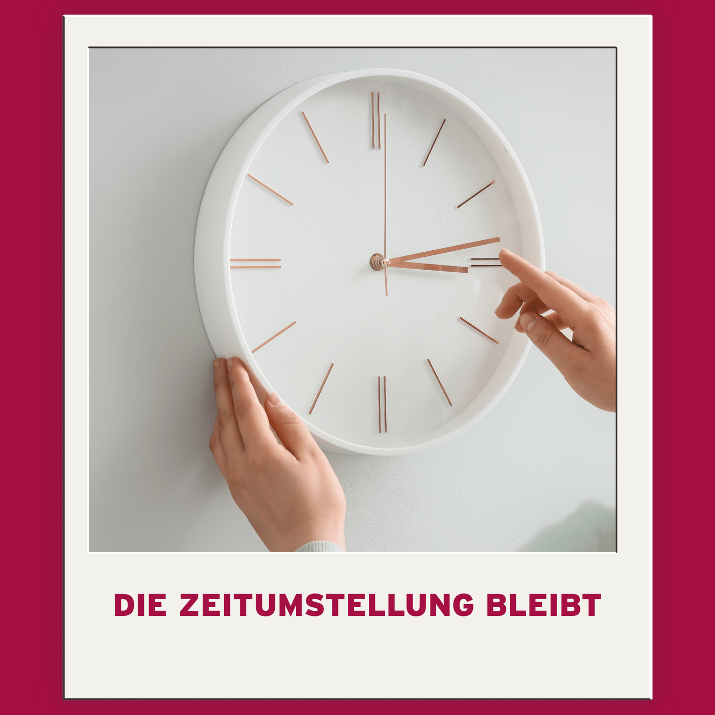 Die Zeitumstellung bleibt!?