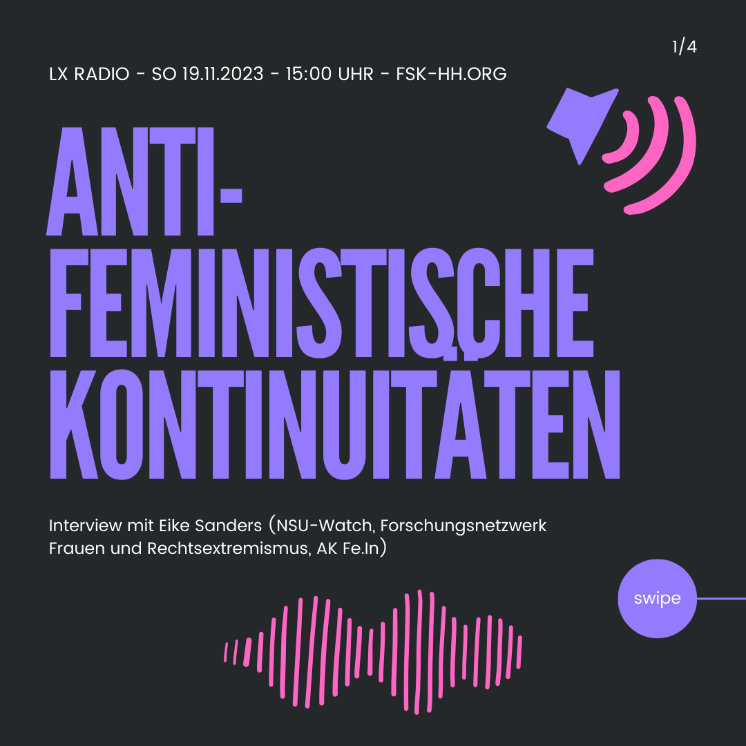 Lx Radio November 2023: Antifeministische Kontinuitäten
