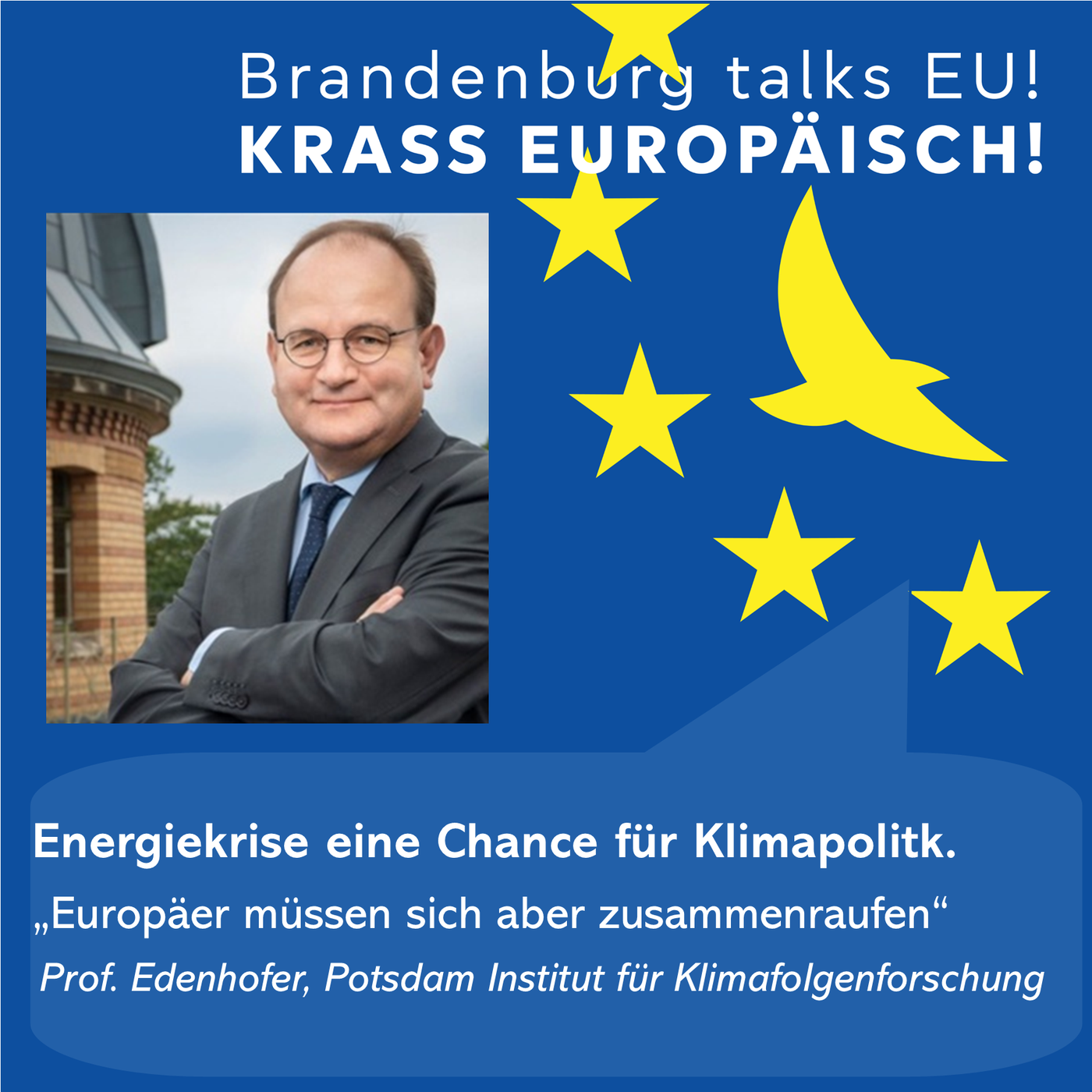 PIK-Direktor Ottmar Edenhofer: Energiekrise eine Chance für Klimapolitik