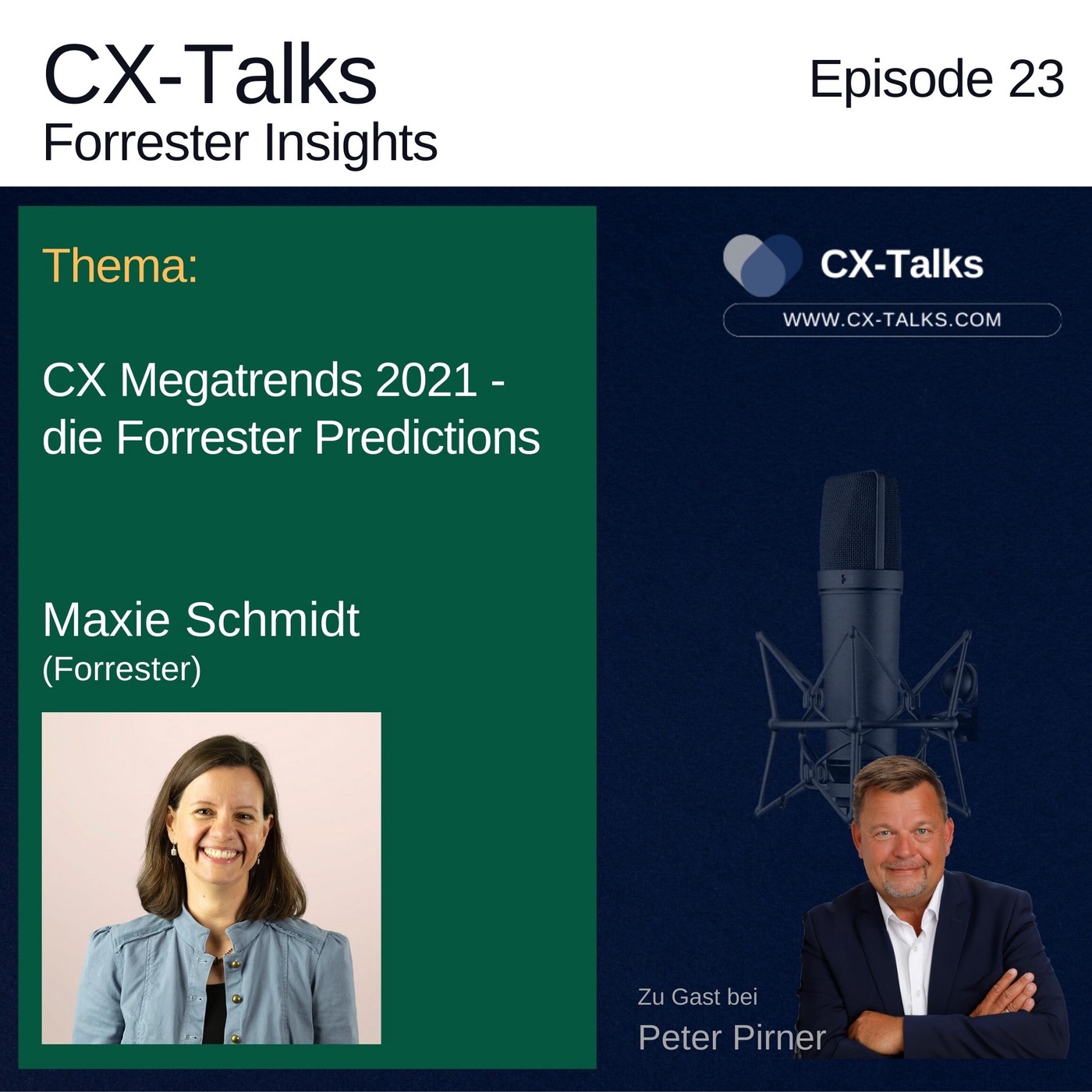 #23 CX Megatrends 2021 - die Forrester Predictions. Maxie Schmidt (Forrester) bei Peter Pirner