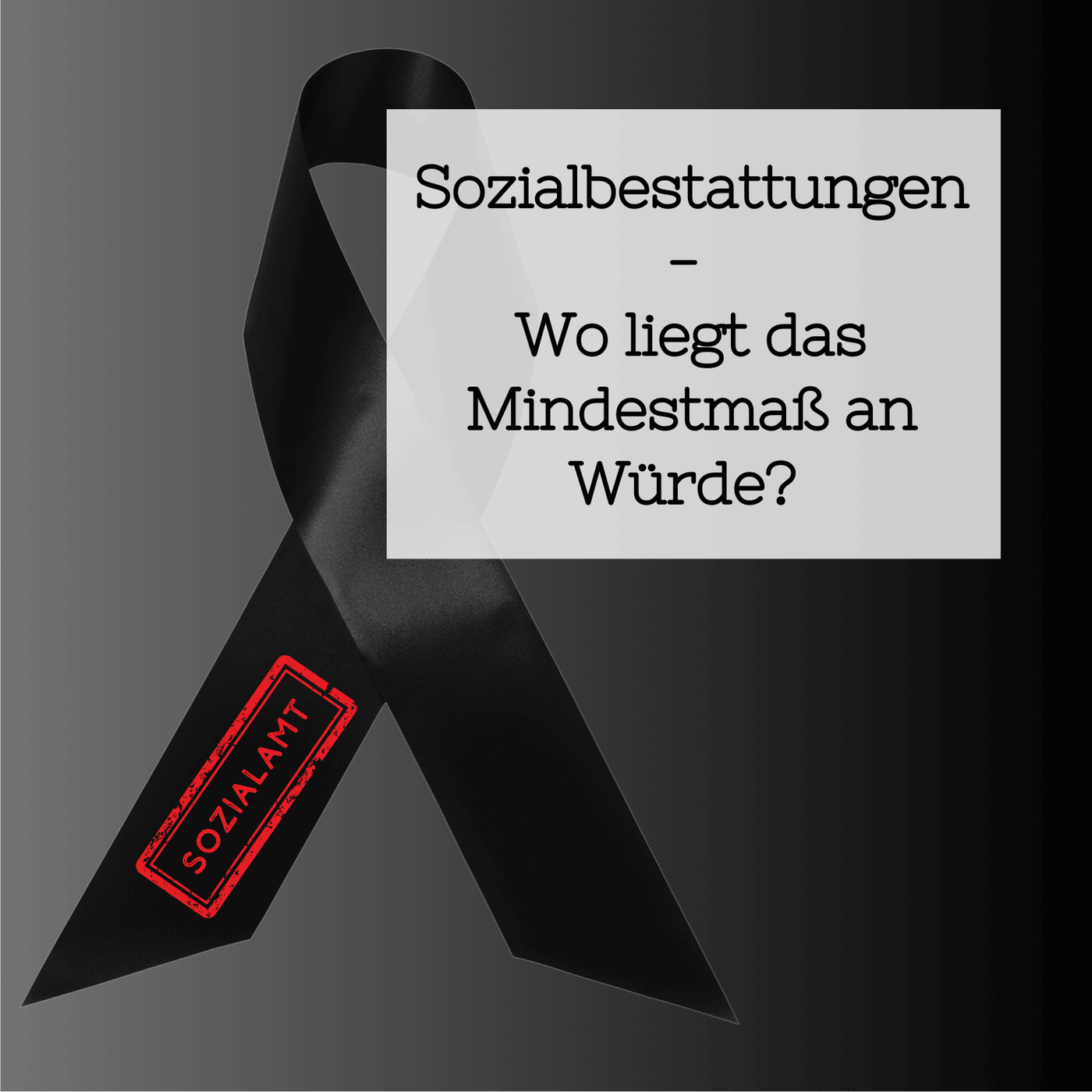 13 Sozialbestattungen - Wo liegt das Mindestmaß an Würde?