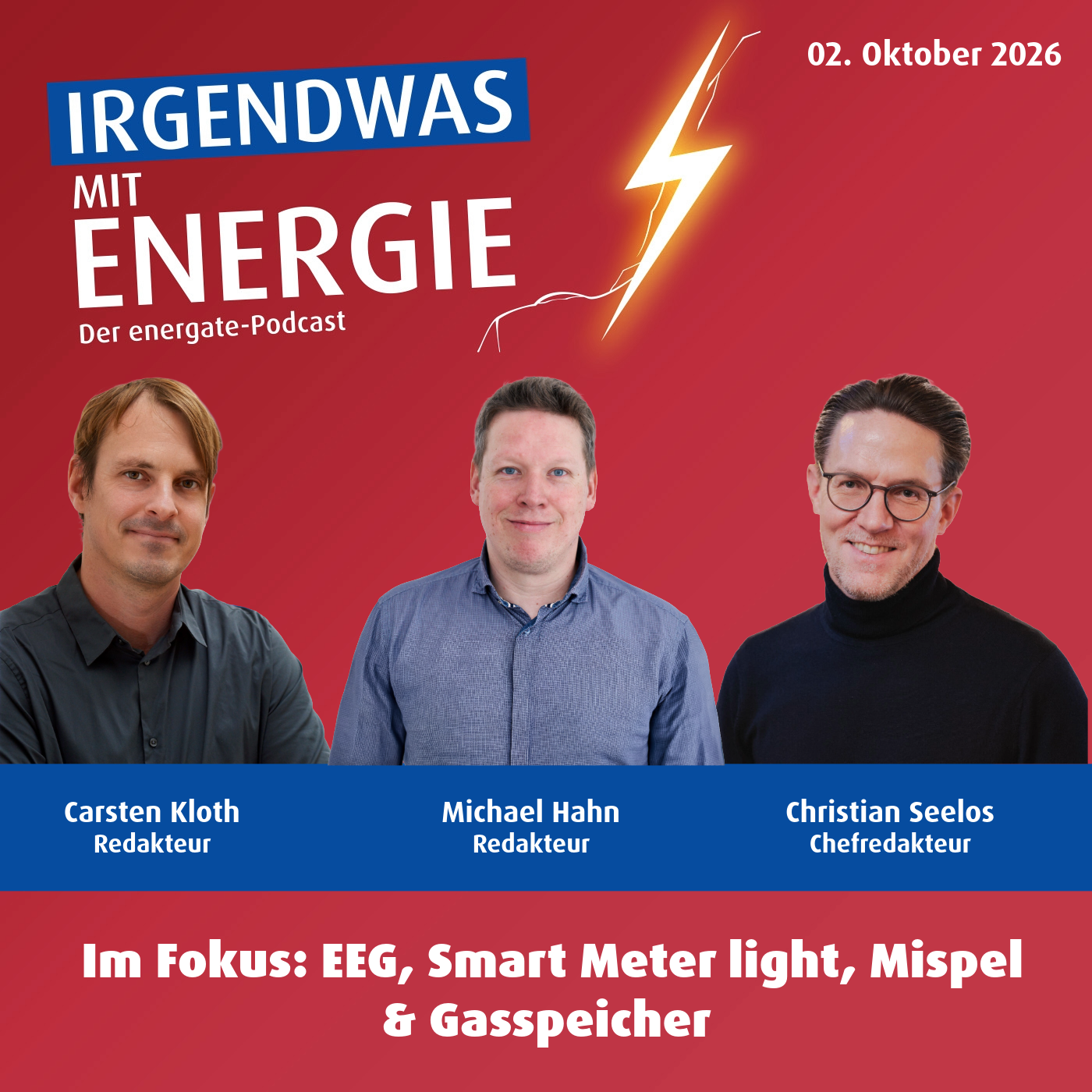 News-Update vom 2. Oktober 2026 - Viel los im Energiemarkt: EEG, Smart Meter, V2G und Gasspeicher