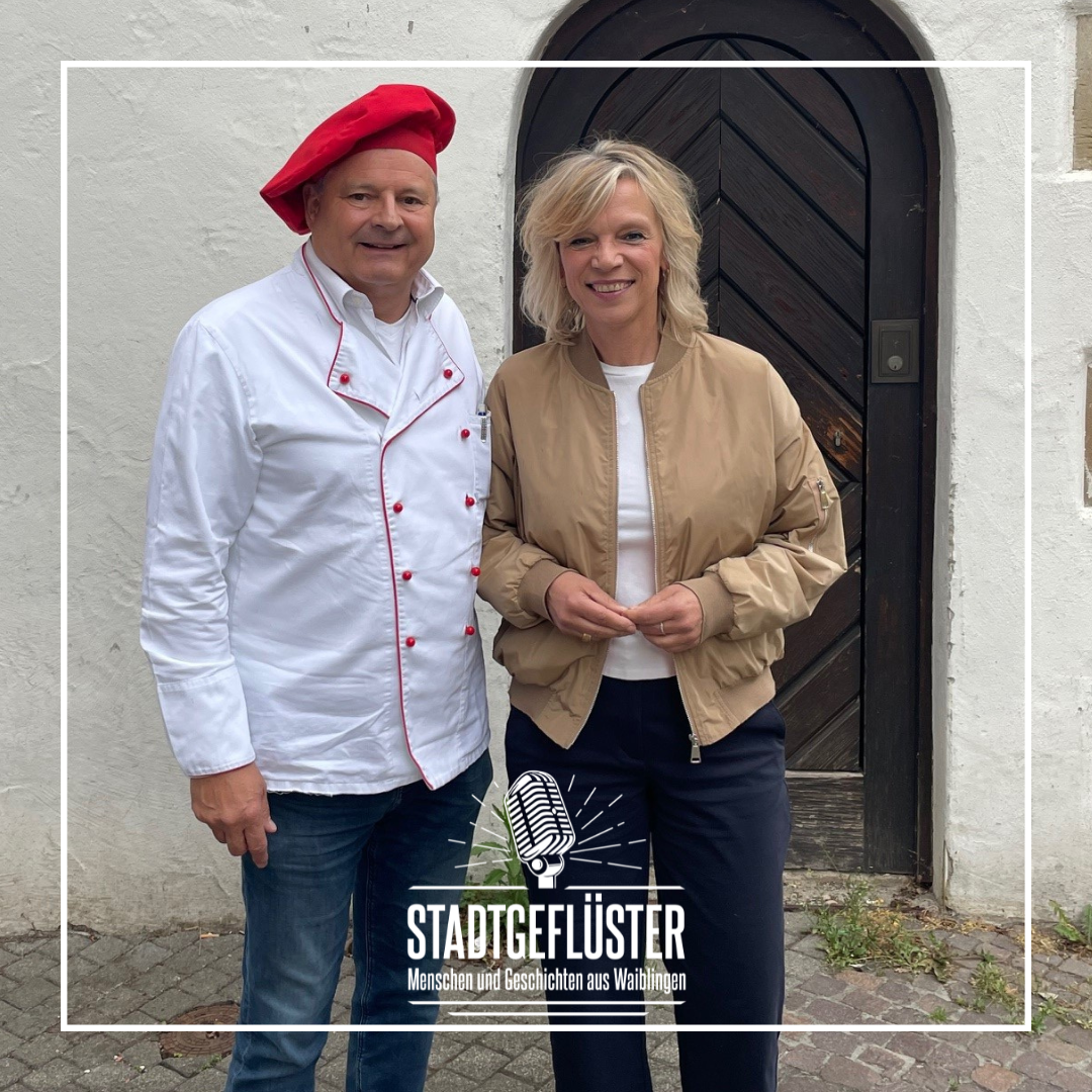 Mit dem Inhaber der Bäckerei Schöllkopf: Hermann Schöllkopf
