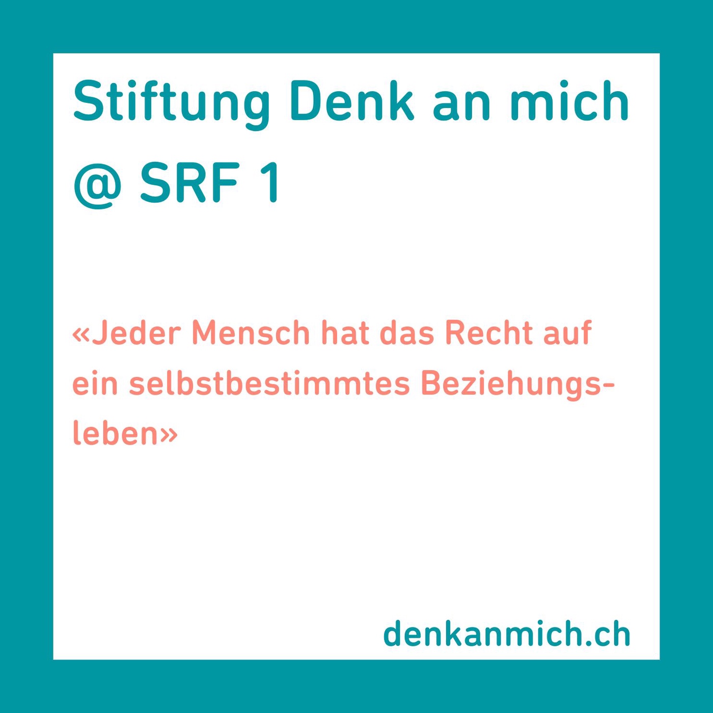 «Jeder Mensch hat das Recht auf ein selbstbestimmtes Beziehungsleben»