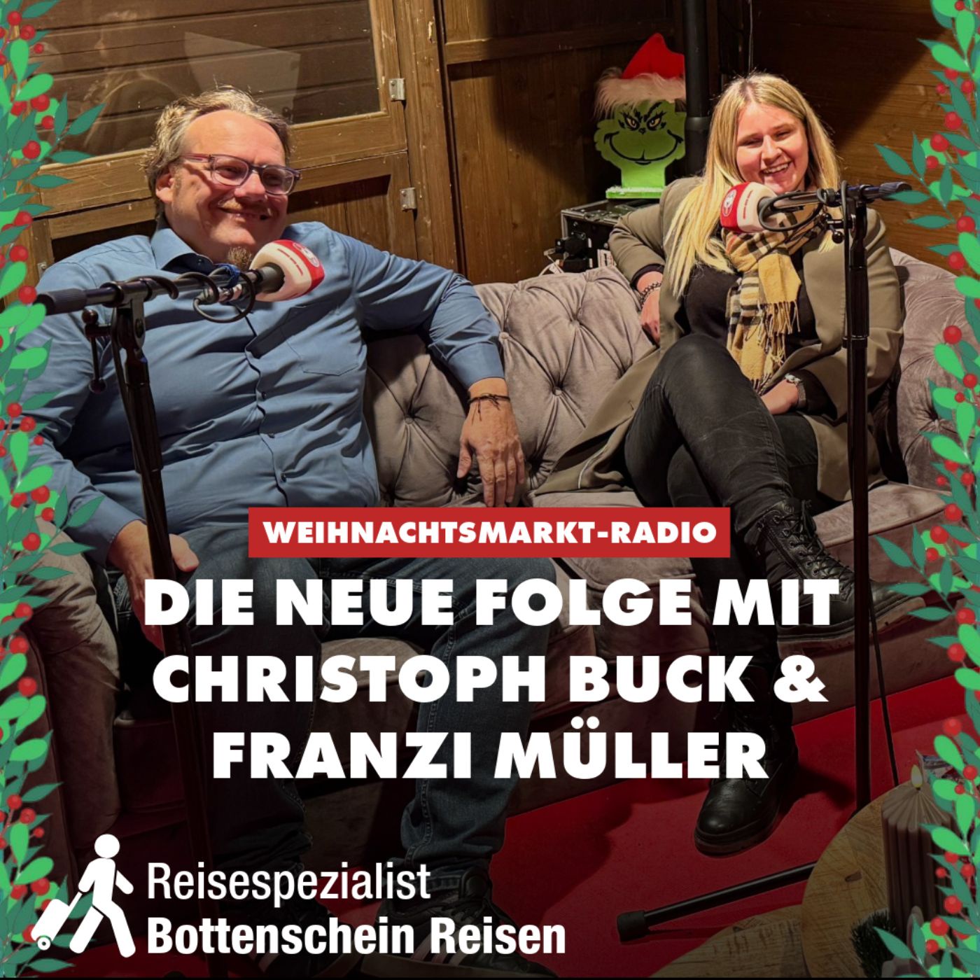 Das DONAU 3 FM Weihnachtsmarkt- Radio mit Christoph Buck und Franzi Müller von Bottenschein Reisen