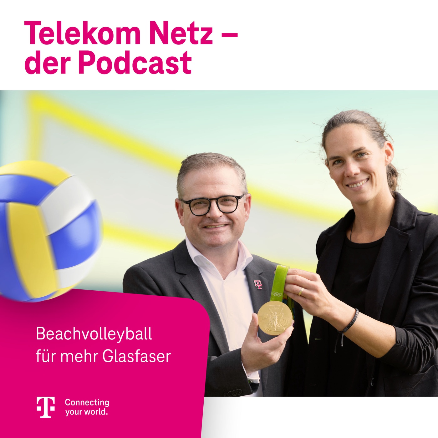 Beachvolleyball für mehr Glasfaser