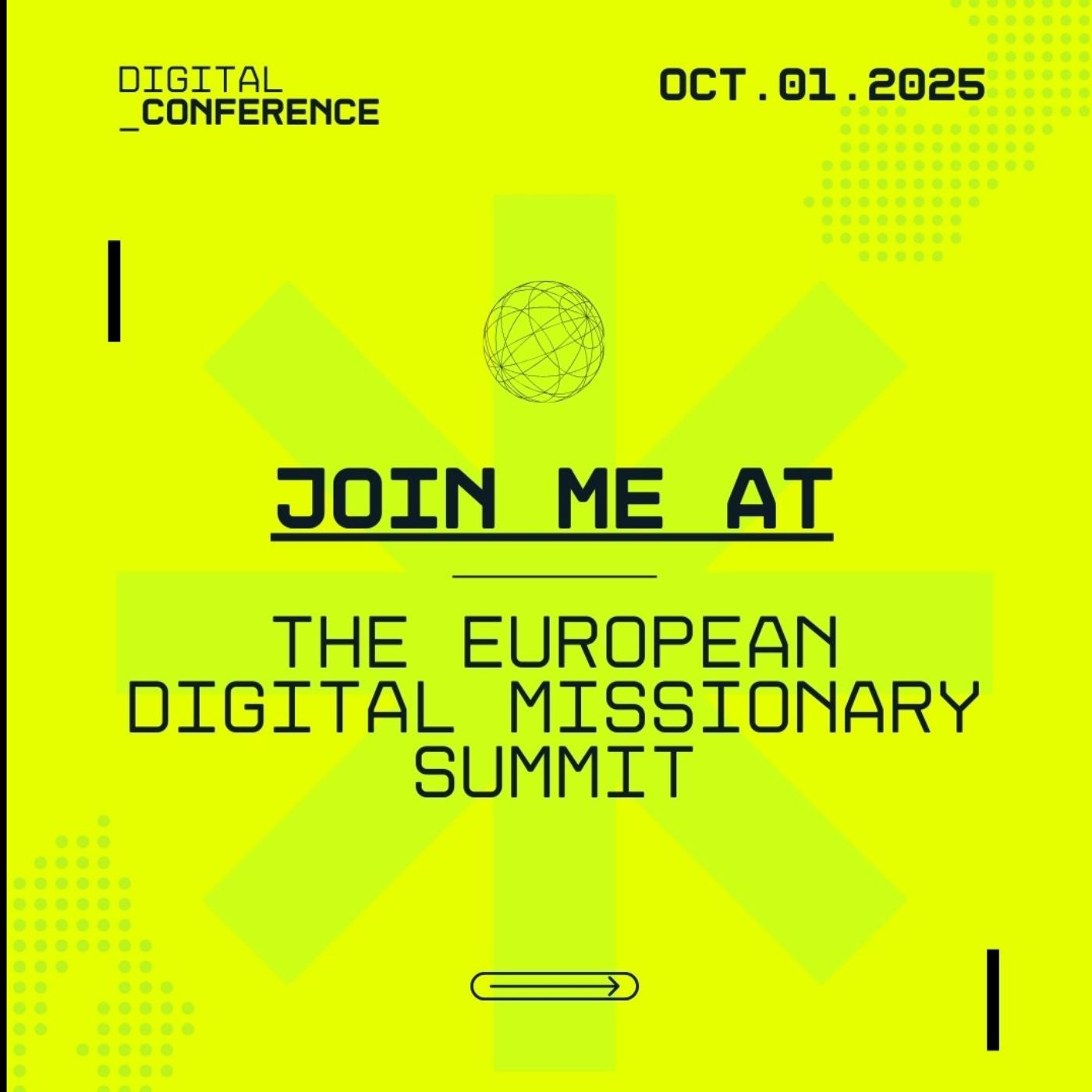 Update: European Digital Missionary Summit am 1. Oktober - kostenlos & online!