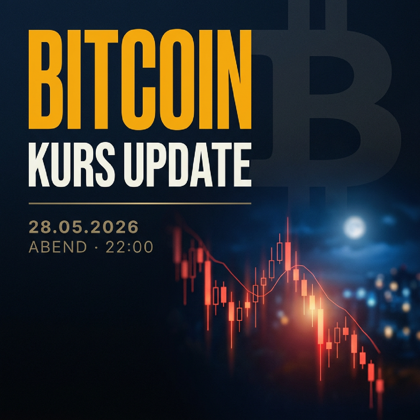 Bitcoin Kurs Abend 28.05.2026: 62.947 € (-2.31 %)