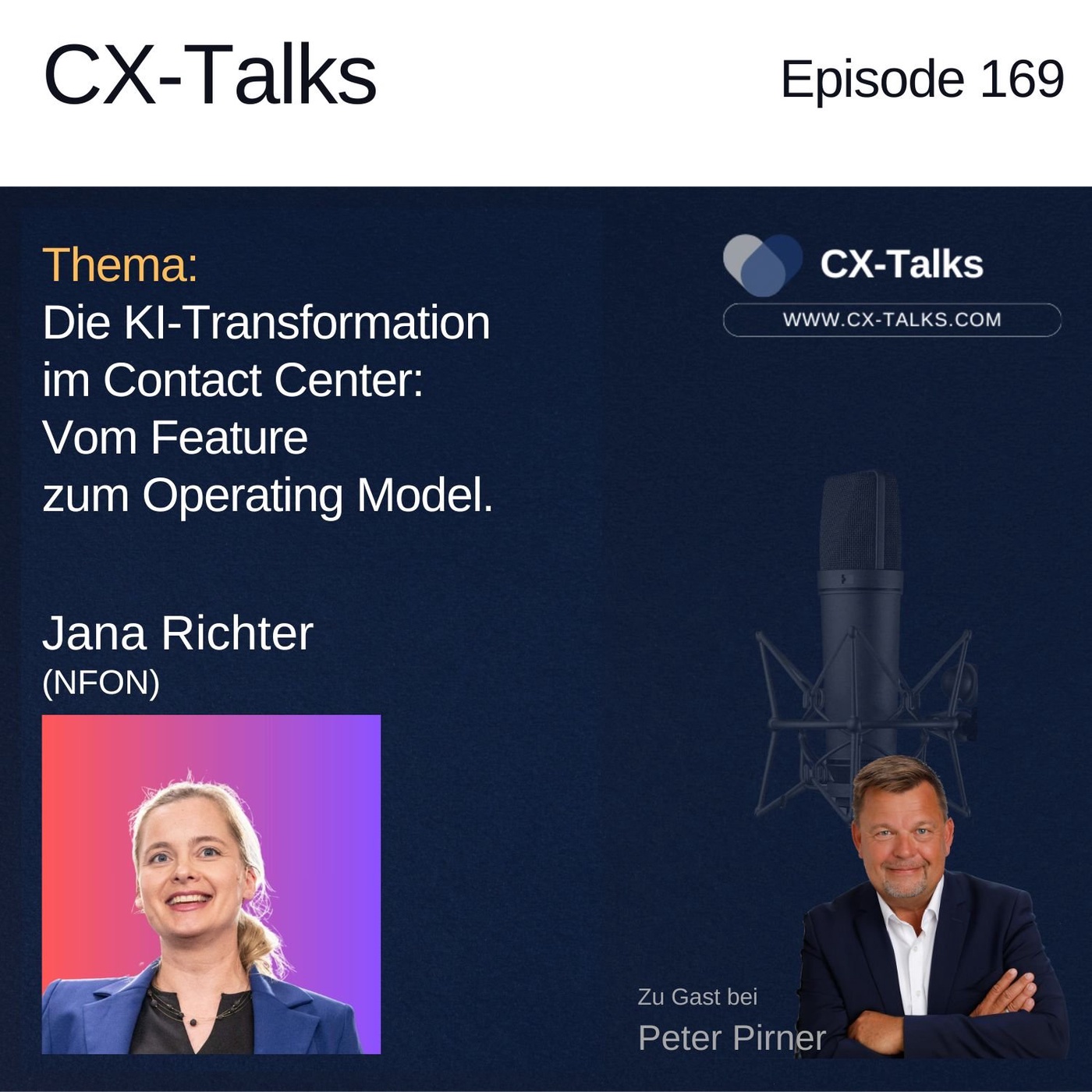 #169 Die KI-Transformation im Contact Center:  Vom Feature zum Operating Model. Jana Richter (NFON) bei Peter Pirner