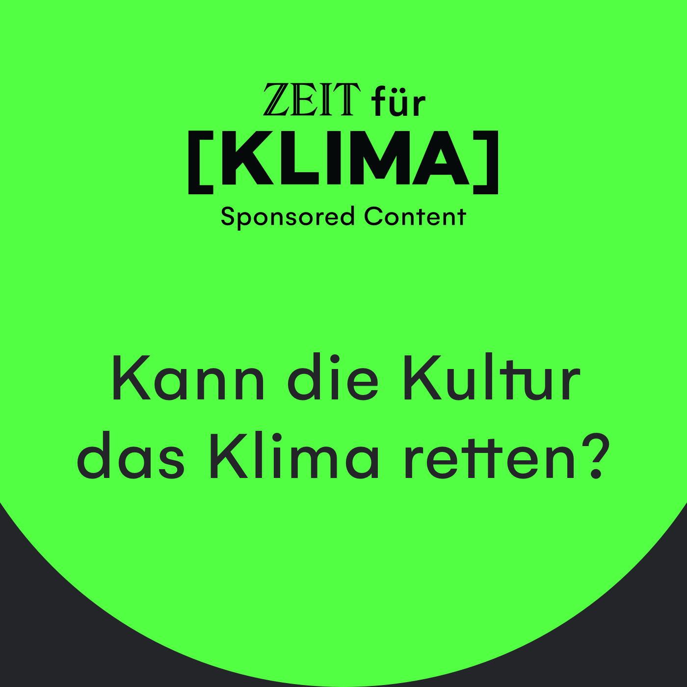 Kann die Kultur das Klima retten?