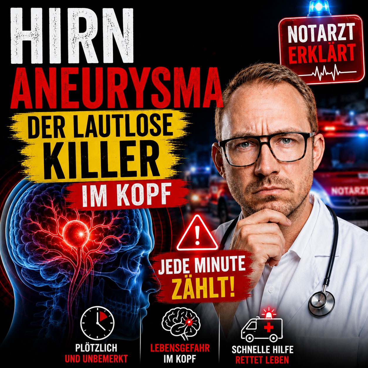 Hirnaneurysma: Der lautlose Killer im Kopf