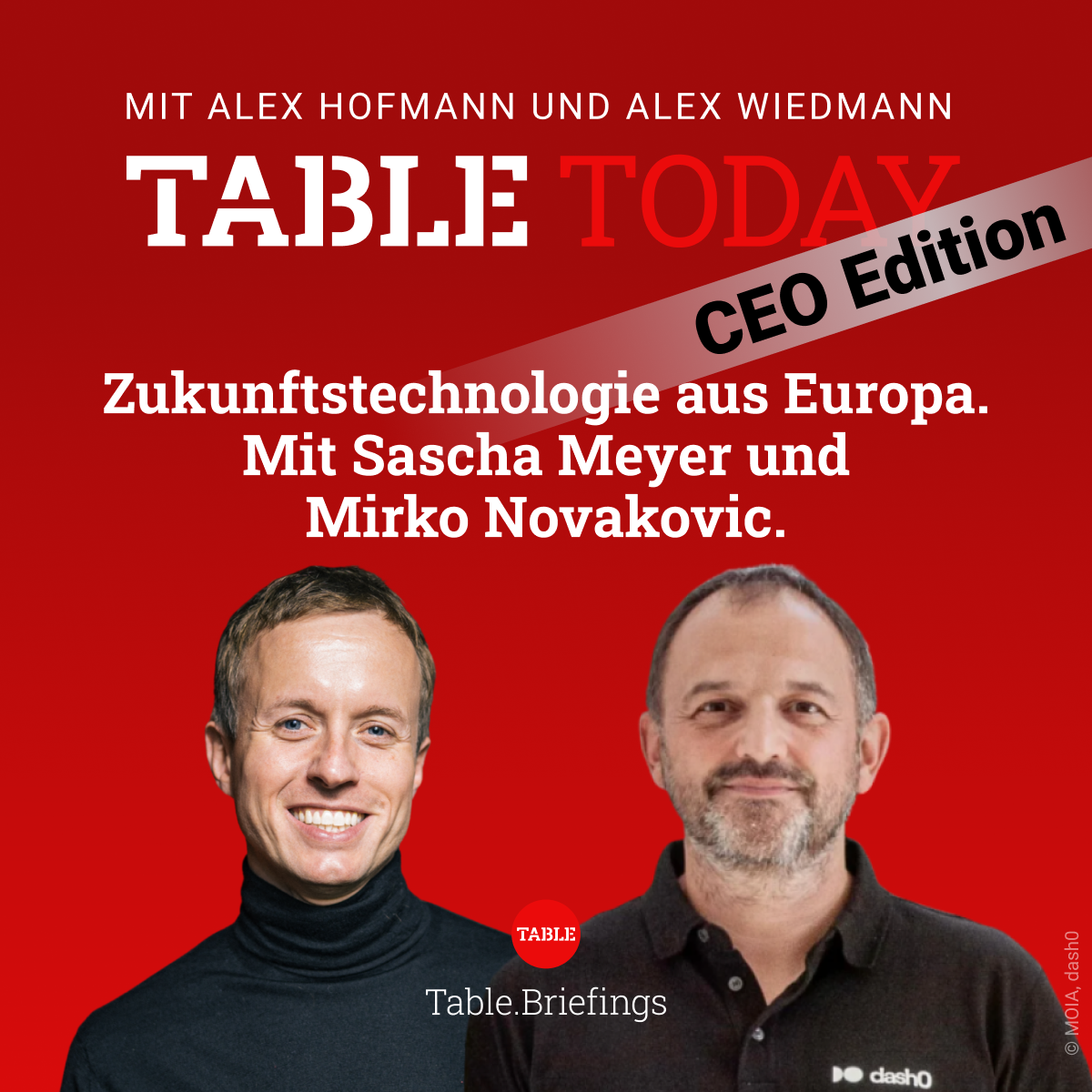 Zukunftstechnologie aus Europa. Mit Sascha Meyer und Mirko Novakovic.