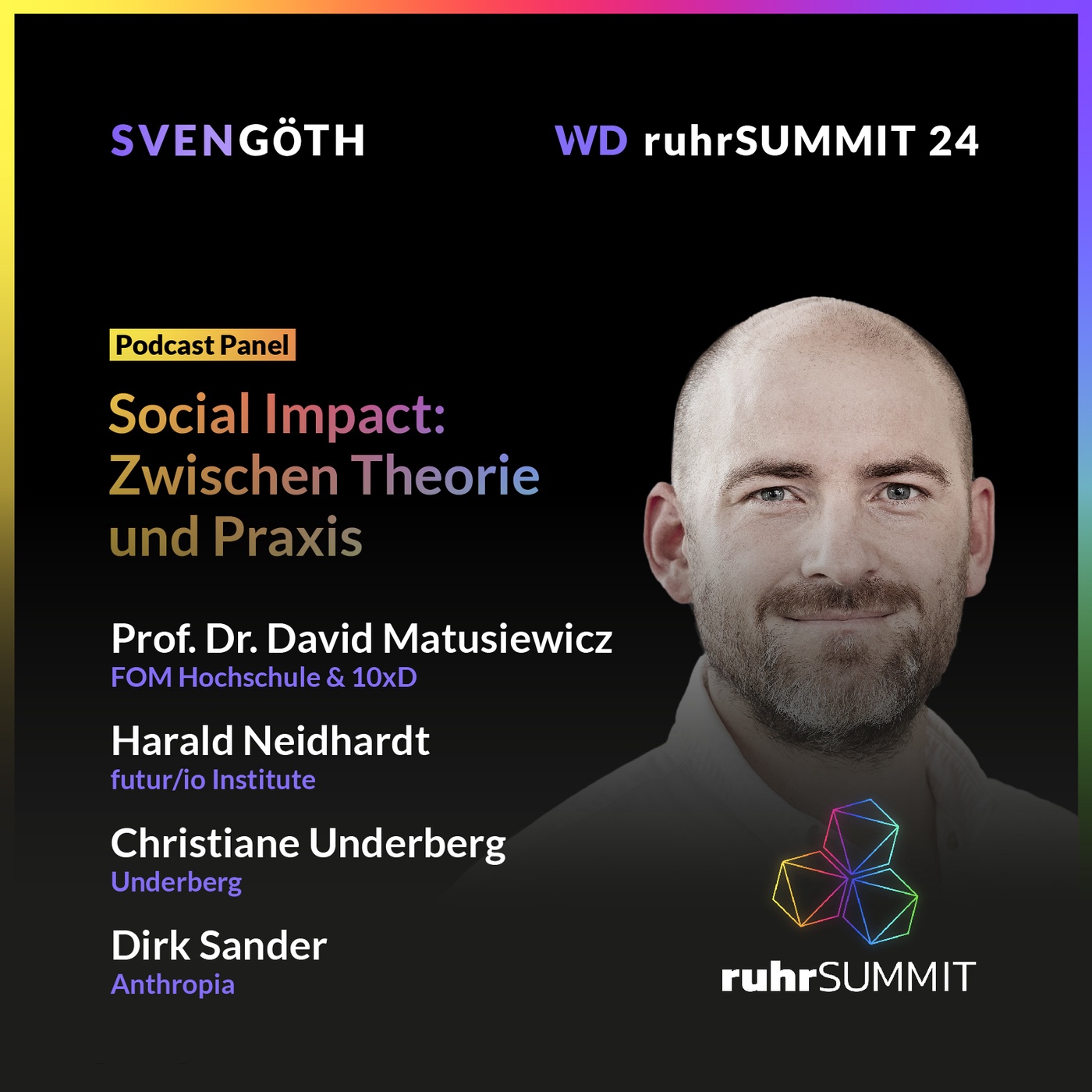 WVD SPECIAL x ruhrSUMMIT 24 #1: Social Impact mit C. Underberg, H. Neidhardt, D. Sander und Prof. Dr. D. Matusiewicz