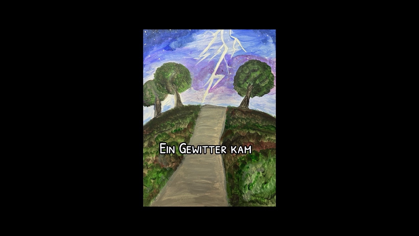Ein Gewitter kam