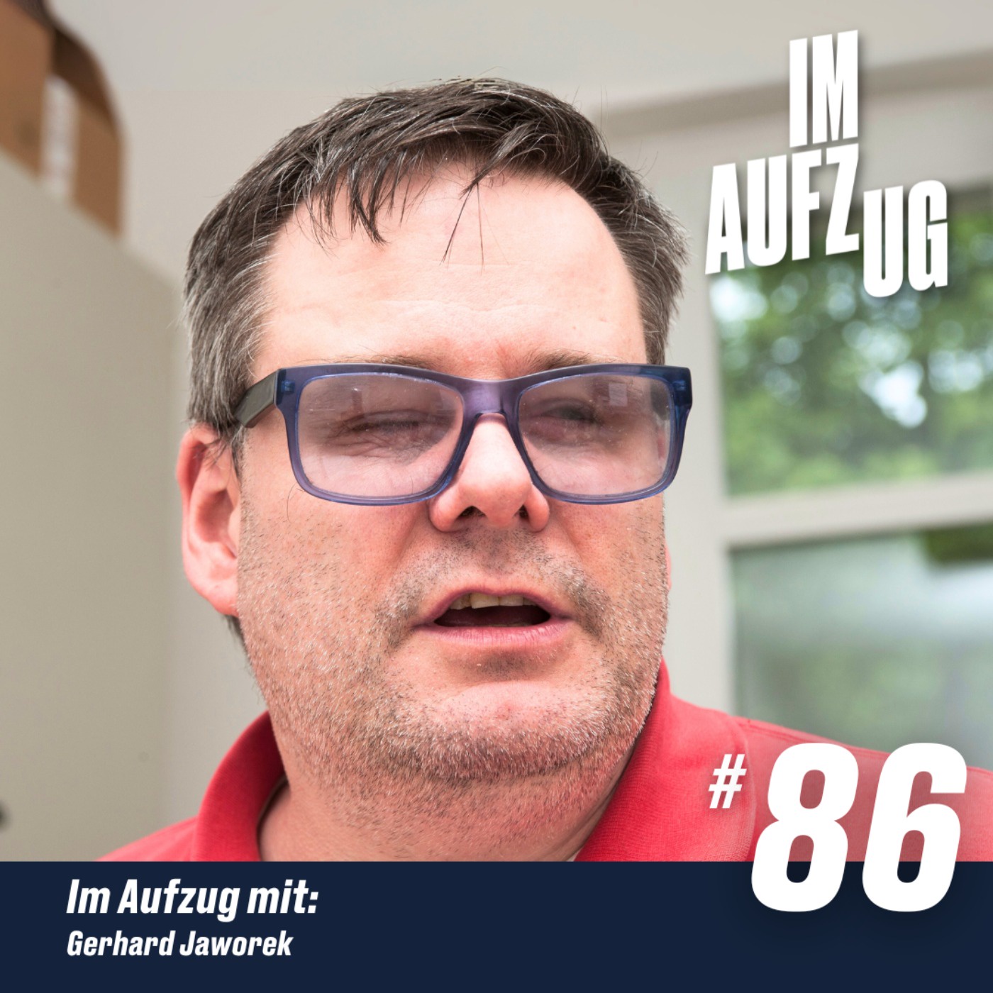 Im Aufzug mit Gerhard Jaworek