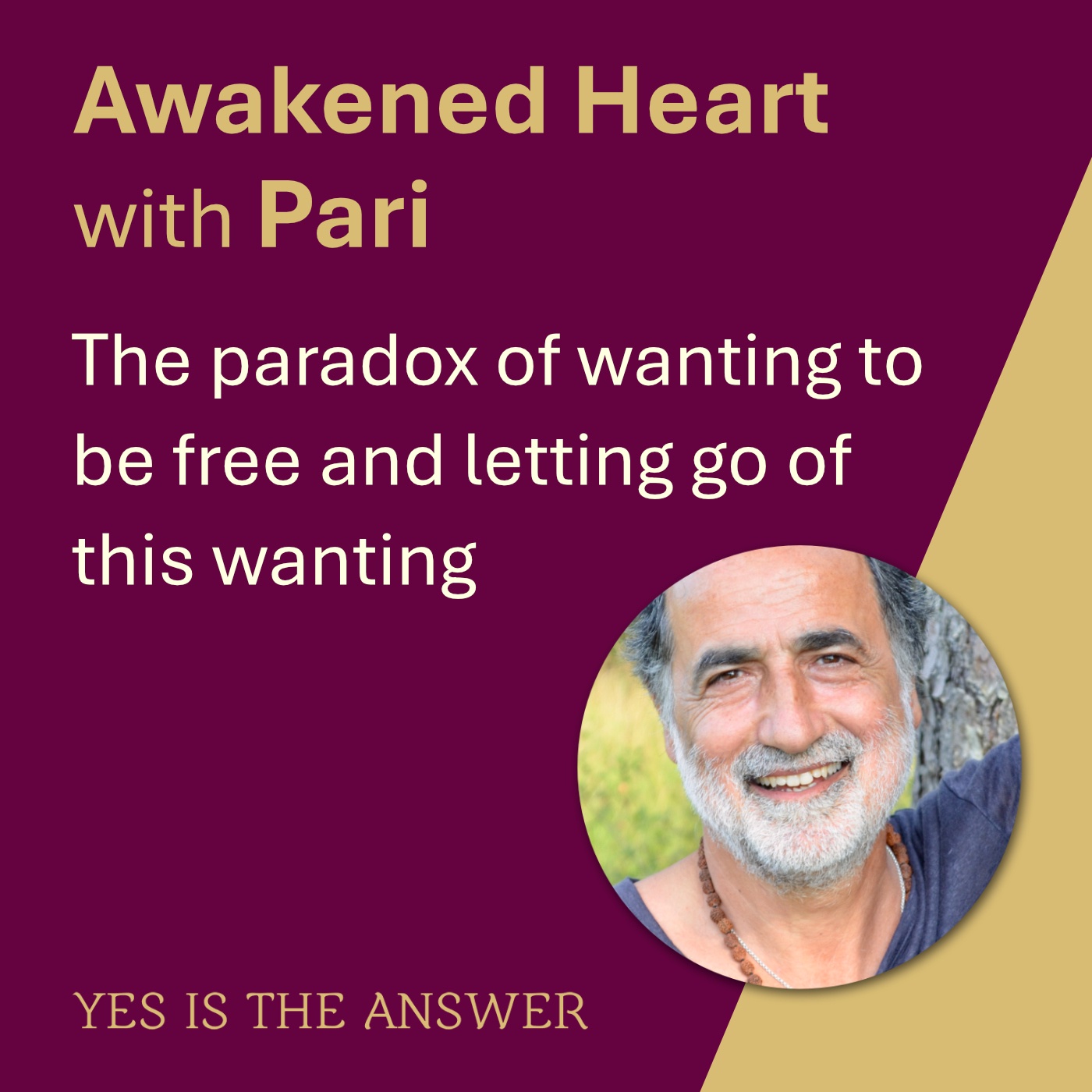 The paradox of wanting to be free and letting go of this wanting 