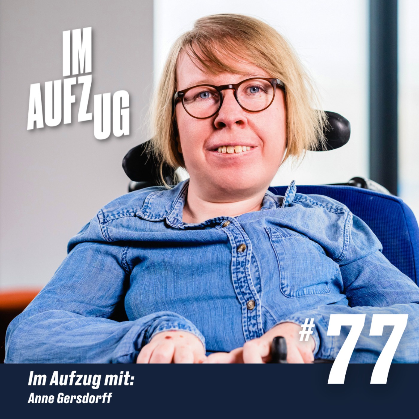 Im Aufzug mit Anne Gersdorff