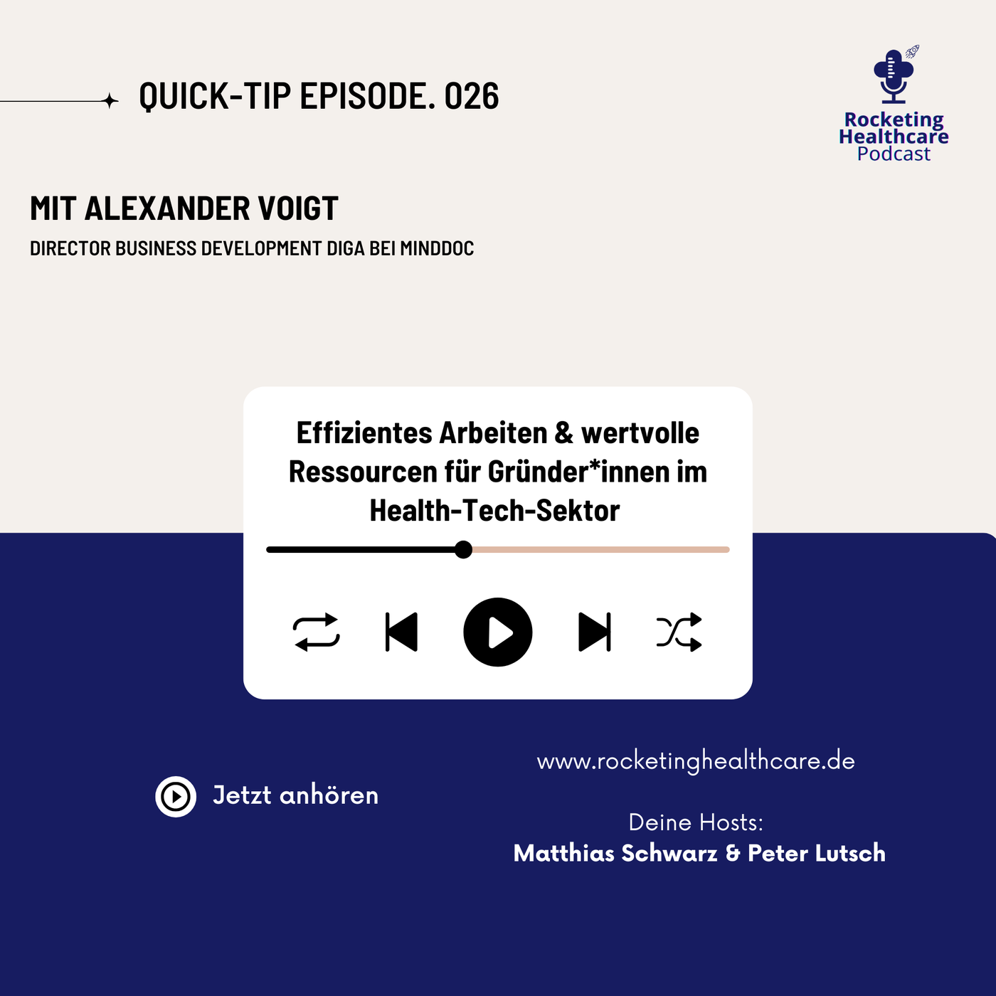 QuickTips #26: Mit Alexander Voigt, Director Business Development DiGA bei MindDoc