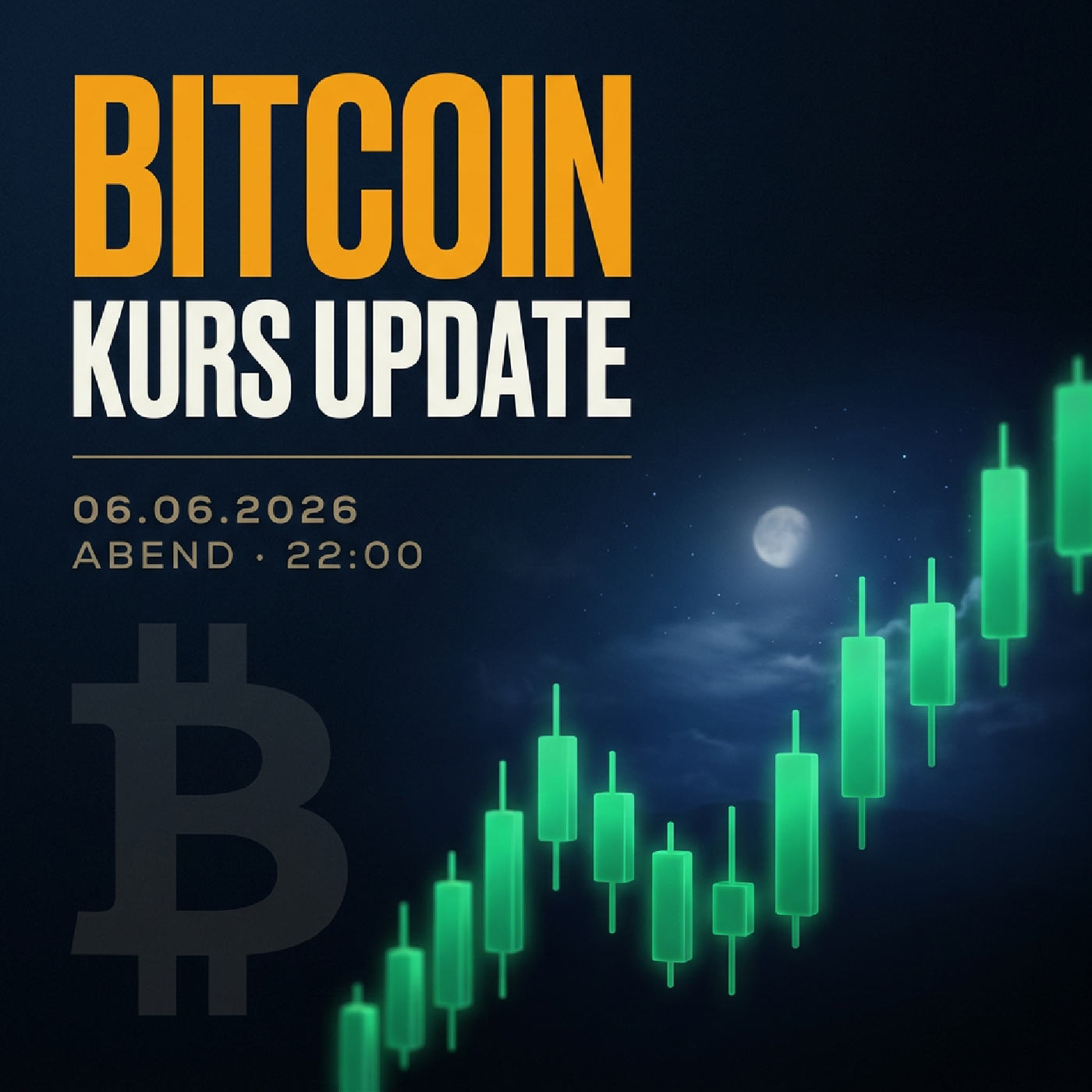 Bitcoin Kurs Abend 06.06.2026: 52.610 € (+0.54 %)