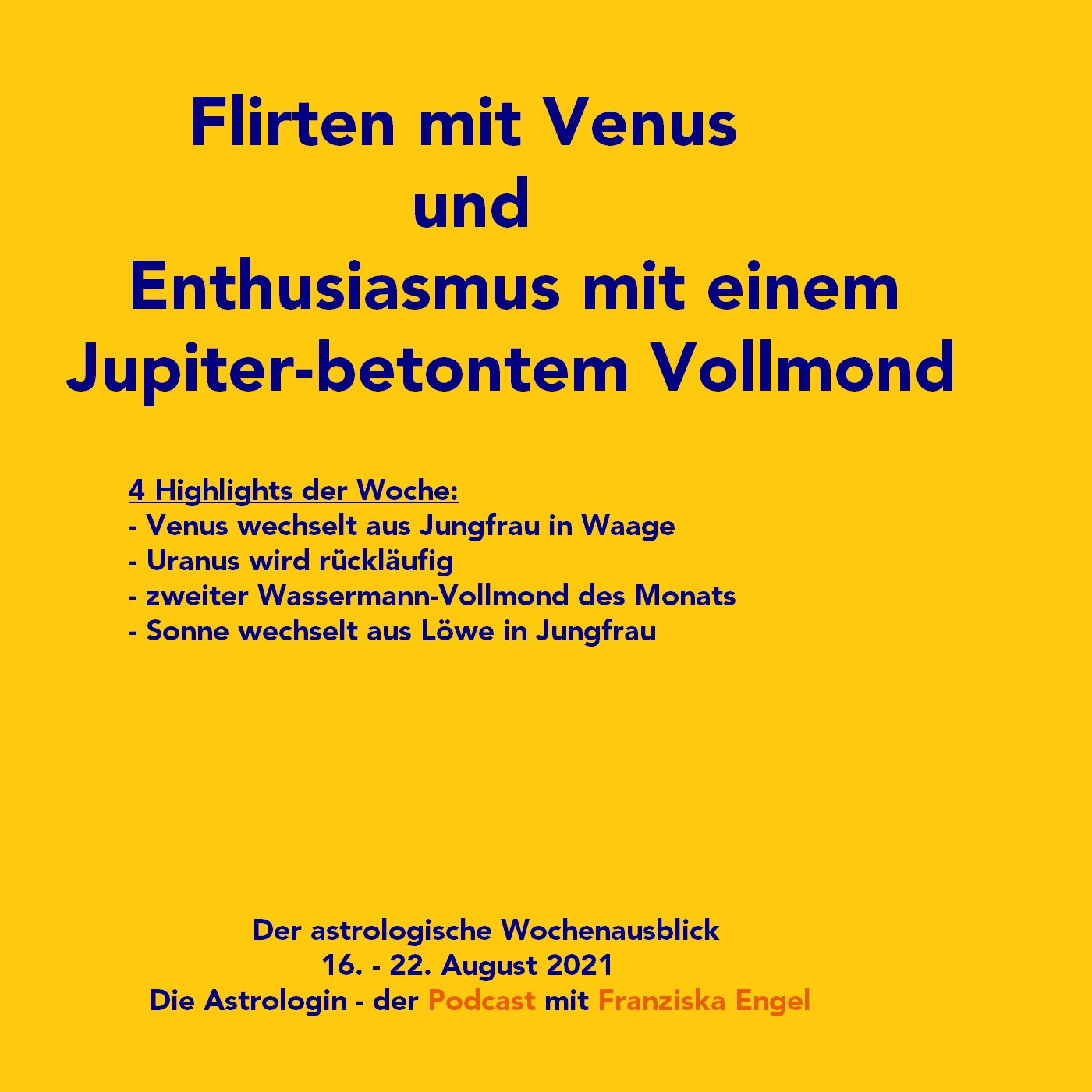 Flirten mit Venus und Enthusiasmus mit Jupiter-betontem Vollmond