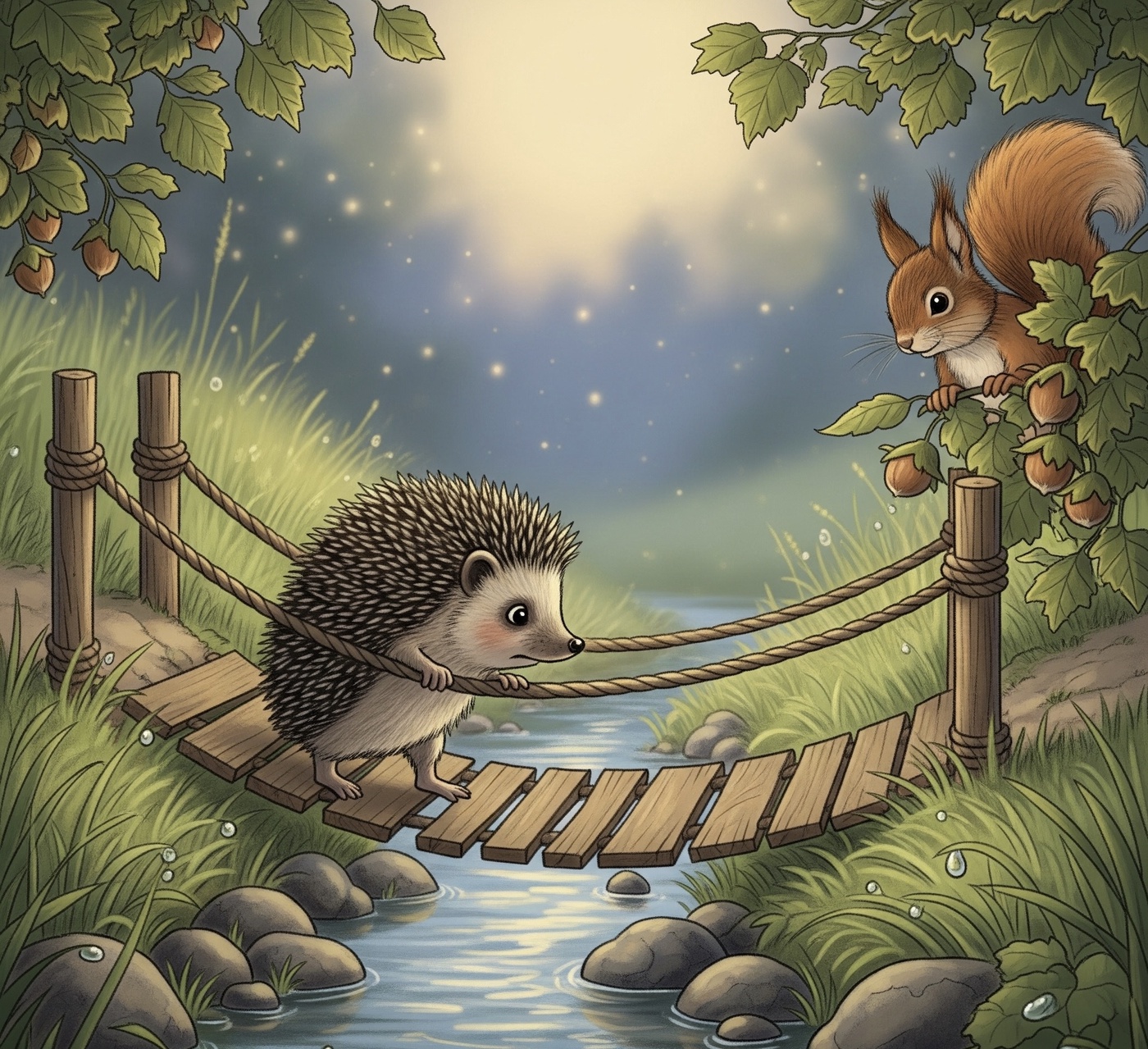 Der mutige Igel und die Wackelbrücke