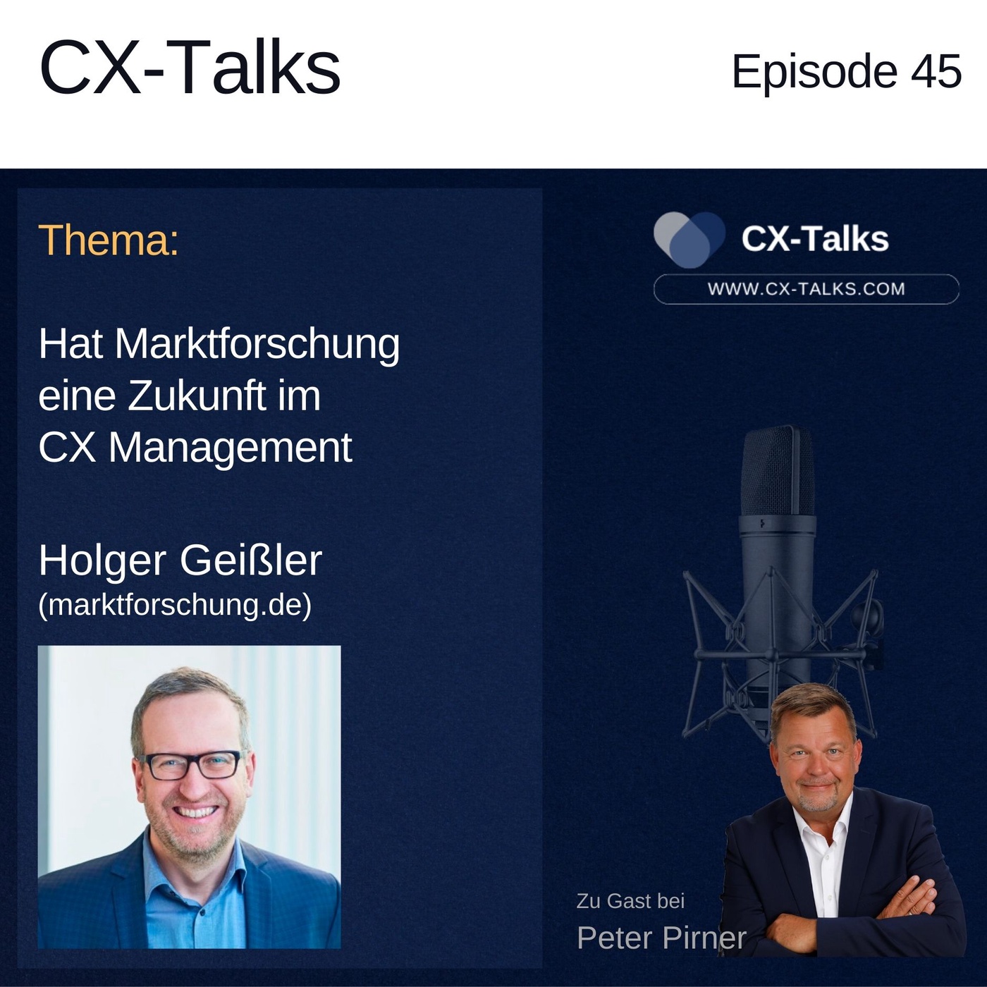 #45 Hat die Marktforschung eine Zukunft im CX Management? Holger Geißler (marktforschung.de) bei Peter Pirner