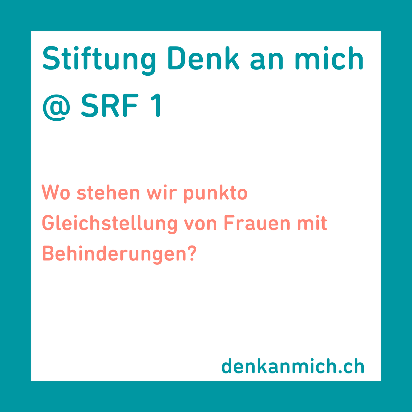 Wo stehen wir punkto Gleichstellung von Frauen mit Behinderungen?