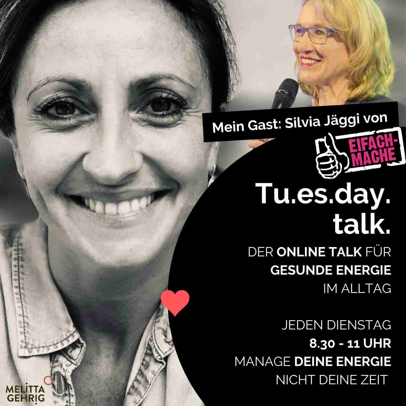 Tu.es.day.talk. mit Silvia Jäggi von eifach-mache.ch